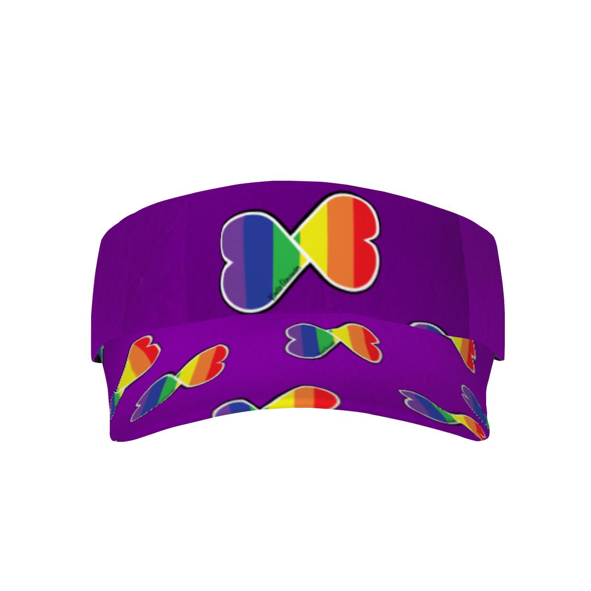 Double Hearts Visor - Purple