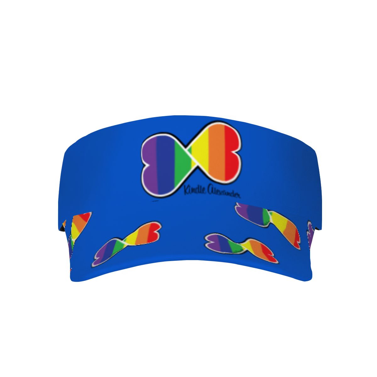 Double Hearts Visor - Blue