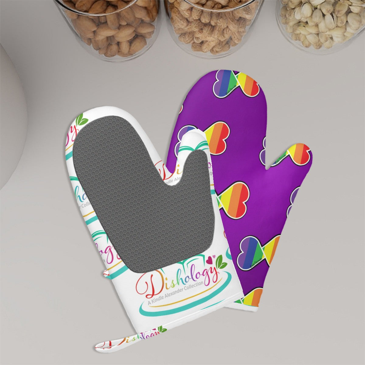 Dishology Silicone Oven Mitts Heat Resistant Set