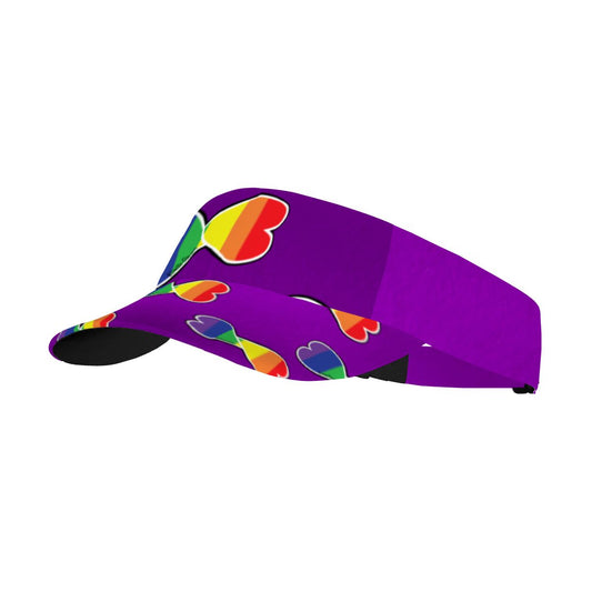 Double Hearts Visor - Purple