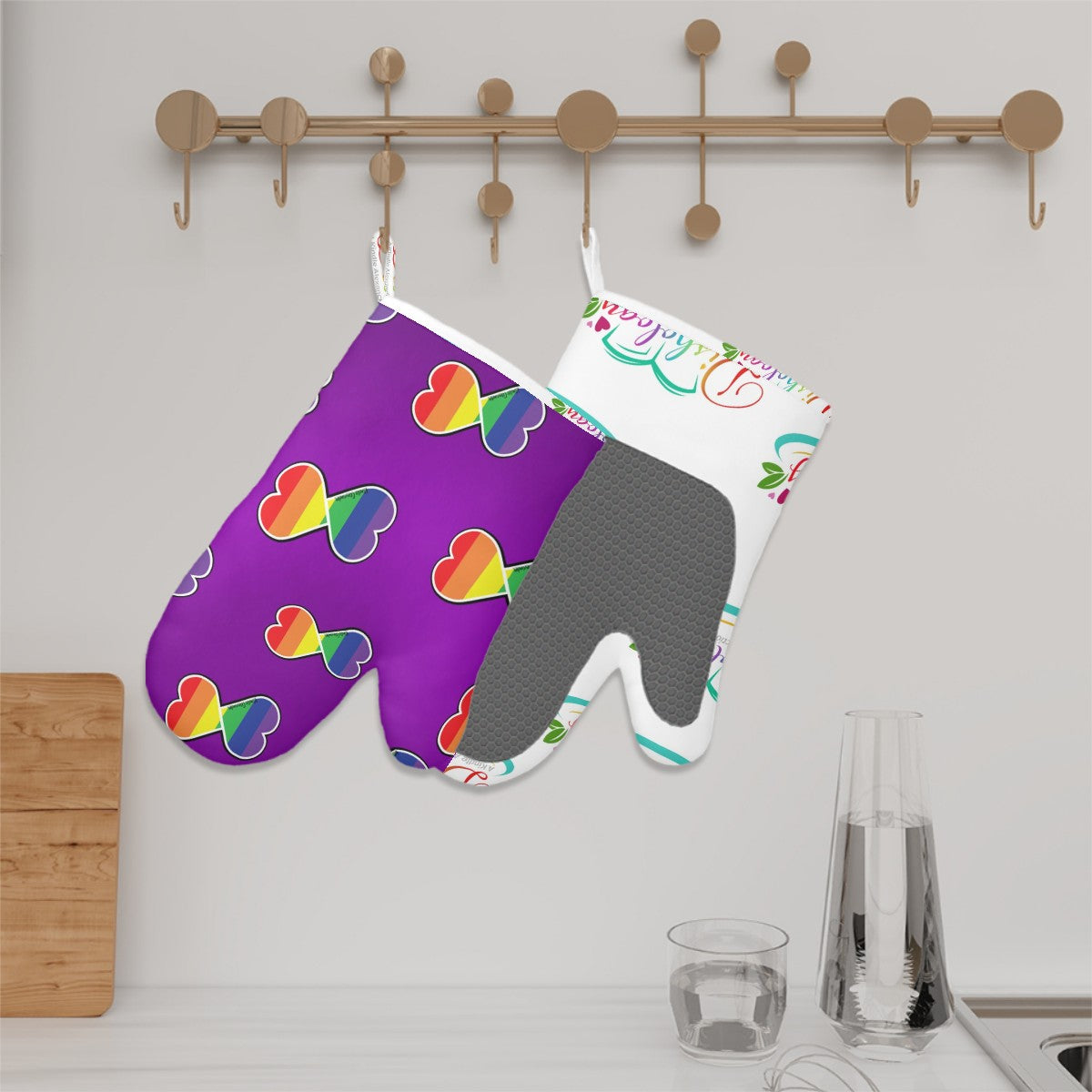 Dishology Silicone Oven Mitts Heat Resistant Set