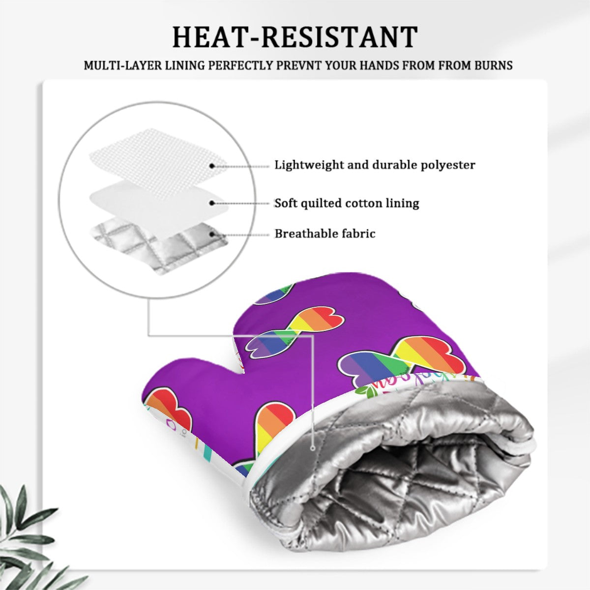 Dishology Silicone Oven Mitts Heat Resistant Set