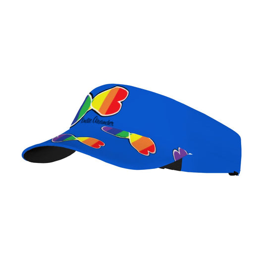 Double Hearts Visor - Blue